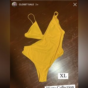 Matte Collection Yellow One piece